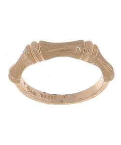 14kt Yellow Gold Bamboo Style Band  