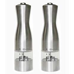 Electric Stainless Steel Salt and Pepper Mills (Pack of 2)  Overstock 