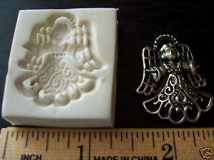 Filligree Angel with Halo Hard Polymer Clay Mold  