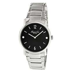 Kenneth Cole Mens Stainless Steel Black Dial Watch  Overstock