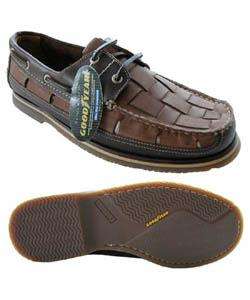 Nautica Mens Chart Brown Leather Boat Shoes  Overstock