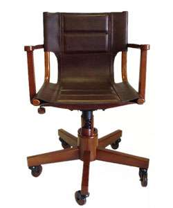 Directors Chestnut/Brown Leather Desk Chair  