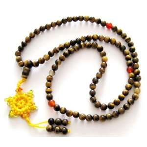   Eye Gem Beads Rosary Prayer Meditation 108 Japa Mala Buddhist Jewelry