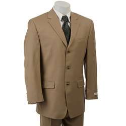 Calvin Klein Tan Wool 3 button Mens Suit  