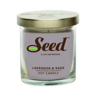  Seed   Lavender Sage Soy Candle, 7.5 oz Jar: Home 