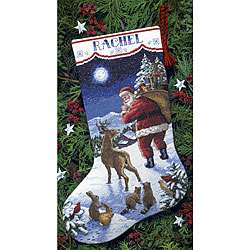 Santas Arrival Stocking Counted Cross Stitch Kit  Overstock