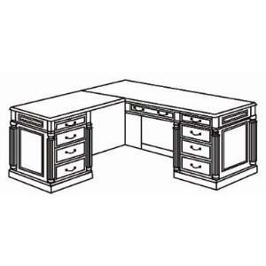: DMI Office Furniture Keswick Collection Right Single Pedestal Desk 