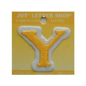  Joy Letter Shop Iron On Gold Y (6 Pack)