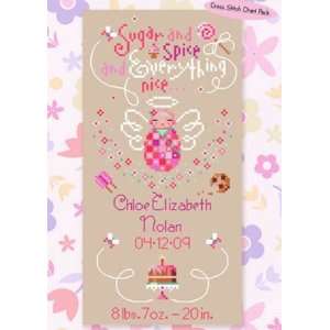   Spice Personalized Birth Sampler (chart only) Arts, Crafts & Sewing