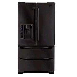 LG 25 cubic foot Black French Door Refrigerator  Overstock