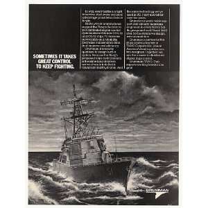 1984 Navy DDG 51 Ship Grumman Digital Control System Print Ad  
