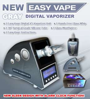   Year Warranty 2012 Easy Vape Digital Vaporizer in Gray Alarm Clock