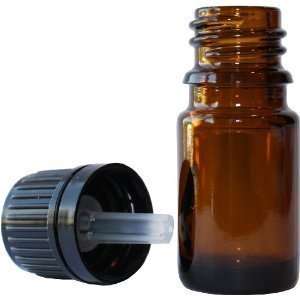   15ml) Amber Glass Bottle with Euro Dropper, black cap (12 Pcs) Beauty