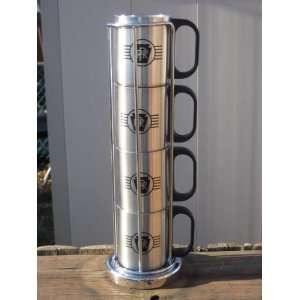   Steel Insulated Coffee Mugs w/ Holding Stand: Everything Else