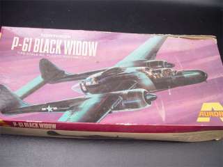 Unassembled Northrop P 61 Black Widow Fighter Plane Kit  