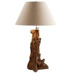 Distressed Driftwood Art Deco Table Lamp  