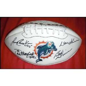 Miami Dolphins Hall of Famers Signed Logo Football   Autographed 