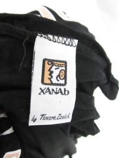 XANAB BY TAMARA ZOVICH Black Tan Jersey Dress Sz S  