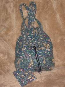 HTF* Vintage Vera Bradley Animal Kingdom backpack & matching tri 