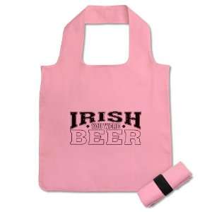 Reusable Shopping Grocery Bag Pink Drinking Humor Irish You Were Beer 