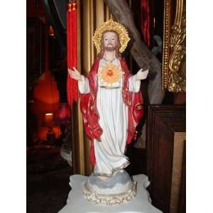  Sacred Heart of Jesus 17h with Lights Statue