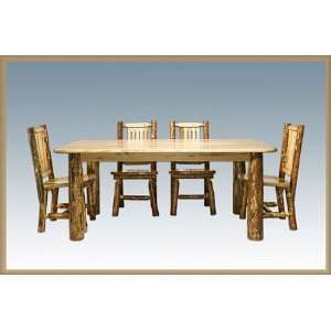    Log 4 Post Dining Table  Glacier Country Collection