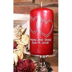  Centerpiece Candle   Intertwined Hearts