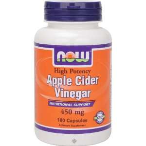  Now Foods   Apple Cider Vinegar, 450 mg, 180 capsules 