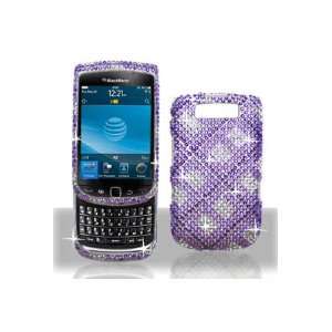   Full Diamond Graphic Case   Purple Plaid Cell Phones & Accessories
