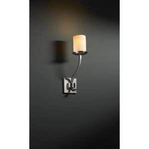  Sonoma Nickel Waterfall Cylinder 1 Light Sconce: Home 