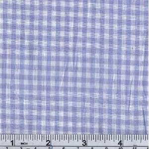  1/8 Gingham Shirting Light Blue/White Fabric By The Yard 
