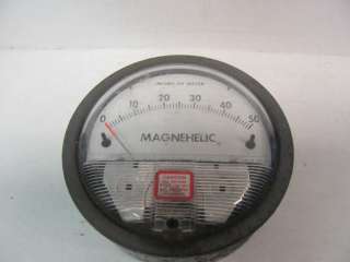 DWYER MAGNEHELIC 0 50 Water Pressure Gauge Max 15 PSIG  