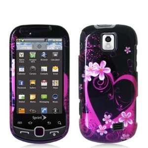 Purple Love Design Crystal Hard Skin Case Cover for Samsung Intercept 