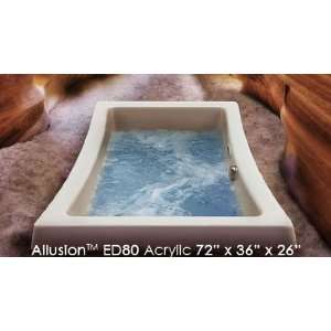Jacuzzi ALL7236WCR 4CH Allusion ED80 Whirlpool Tub with Center Drain 