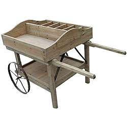 Deluxe Wine and Flower Cart Planter  