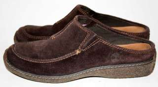 Timberland Brown Leather Suede Clogs Womens 7M  