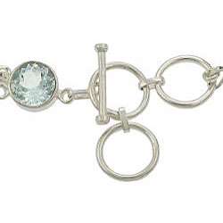 Sterling Silver Lab created Multi gemstone Toggle Bracelet  Overstock 