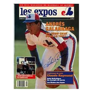 Andres Galarraga Autographed/Signed Magazine Page