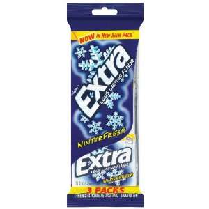 Extra Chewing Gum Winterfresh Slim Pack Sugarfree 15 Ct   20 Pack