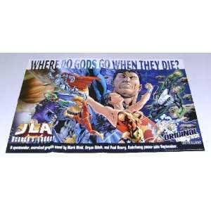 2000 DC Comics JLA Heavens Ladder Promo Poster Wonder Woman/Superman 