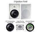 New 600 Watt Pair 8” Indoor/Outdoor In Wall Speakers NR  