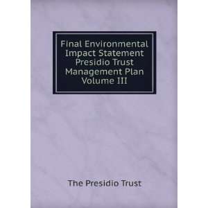 Final Environmental Impact Statement Presidio Trust Management Plan 