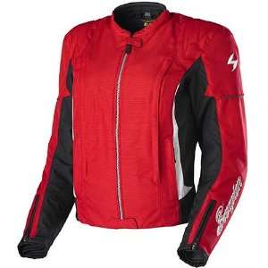   Womens Textile Road Race Motorcycle Jacket   Red / Small: Automotive