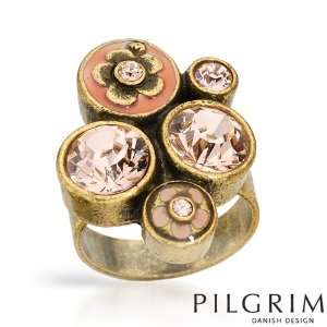 PILGRIM SKANDERBORG, DENMARK Nice Ring With Genuine Crystals Crafted 