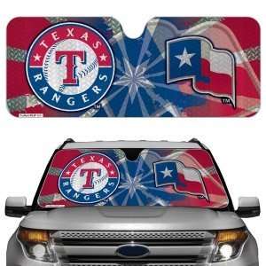 Texas Rangers Auto Sun Shade:  Sports & Outdoors