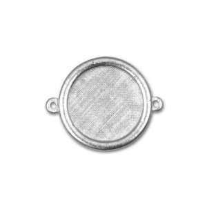   Silver Plated Pewter Small Framed Circle Link: Arts, Crafts & Sewing