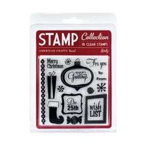  American Crafts Clear Acrylic Small Stamp Set Spritz S59 