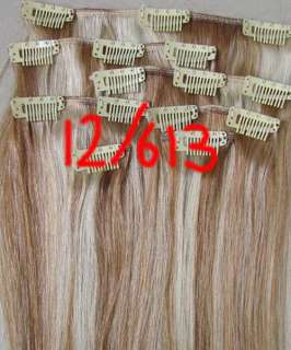 15 Remy Hair 15Clips Extensions 7Pcs,Any Color,70g  