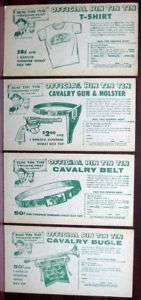 Rin Tin Tin 4 Original 1956 Premium Cards Cavalry Bugle  