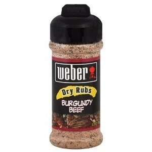 WEBER Dry Rubs BURGUNDY BEEF Meat Grill Seasoning 6.25 oz. Bottle 